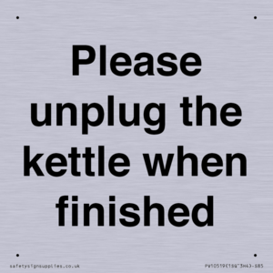Please unplug the kettle when finished